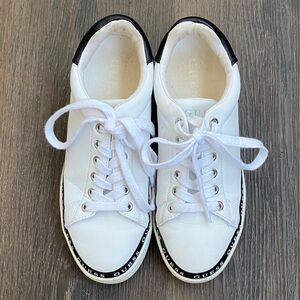 GUESS White Sneakers with Black Trim